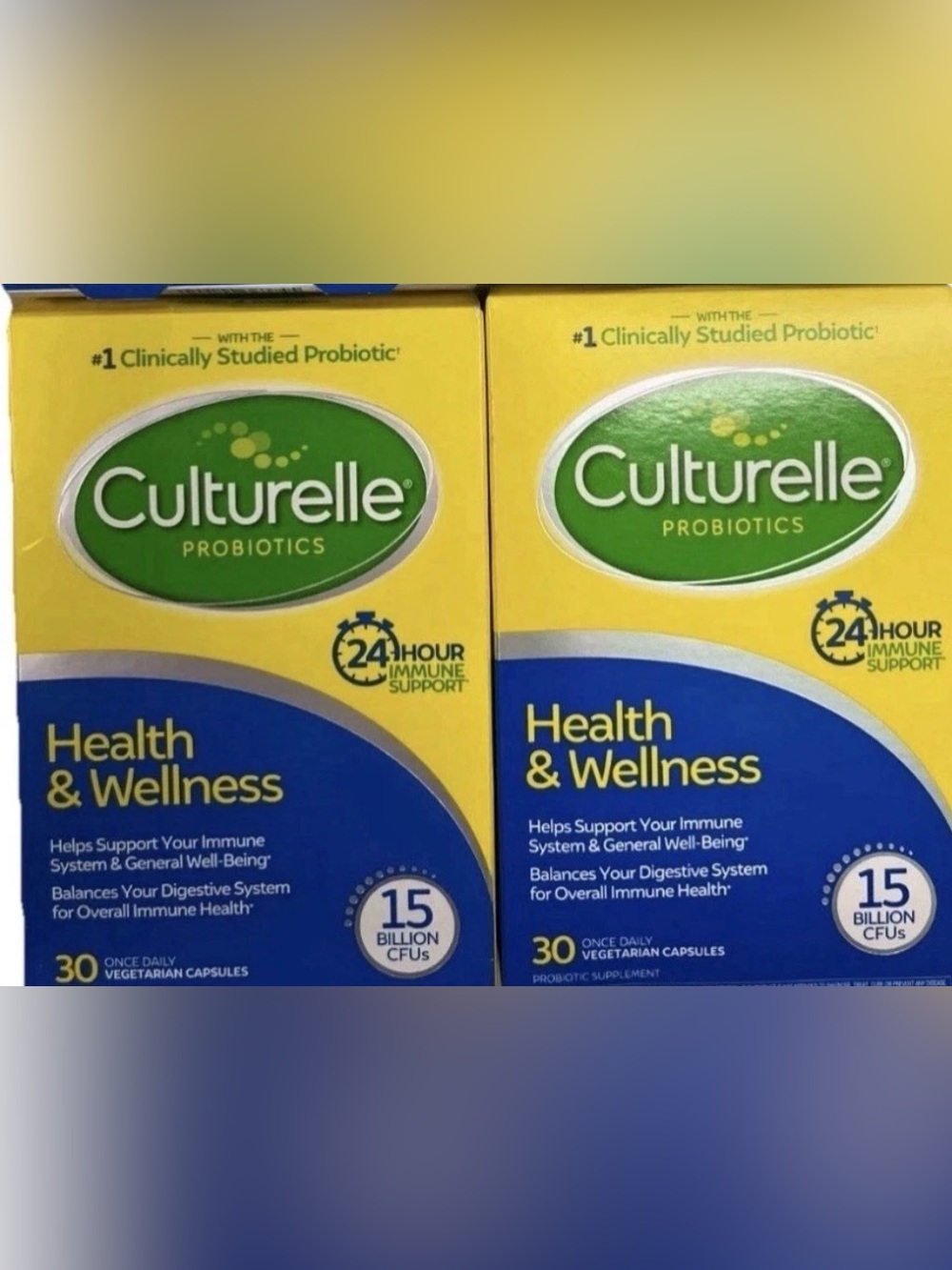 2 New Culturelle Probiotics Health & Wellness - 30 Capsules Each Box Exp. 1/202